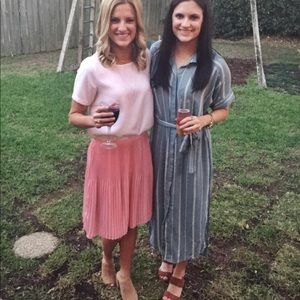 Pink pleated skirt 🎀